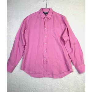 Vilebrequin Linen Pink Button Front Men's size  L-Worn‎ once